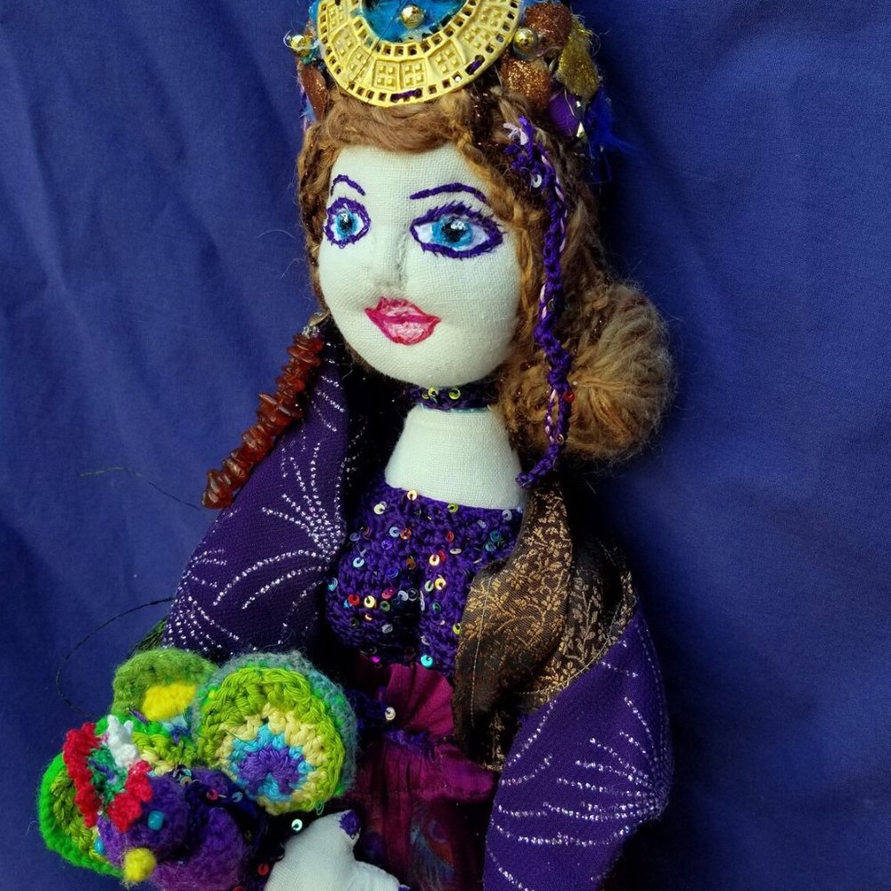Girl with Peacock